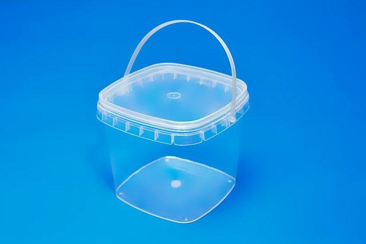  Transparent Plastic Bucket; Lightweight Resistant 60 °C Tolerate (Acids Alkalis Impervious) 